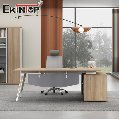Bureau de bureau moderne en forme de L Design style contemporain Bureau sur mesure