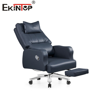 Chaise de bureau en cuir rétractable en cuir noir sur mesure Chaises de bureau commerciales