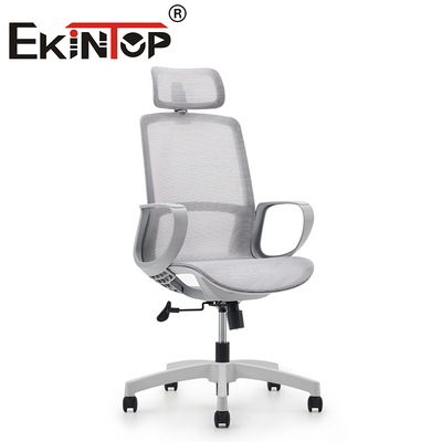 Chaise de bureau blanche moderne, chaise de bureau à dossier haut, chaise de bureau ergonomique, chaise de bureau en maille de luxe