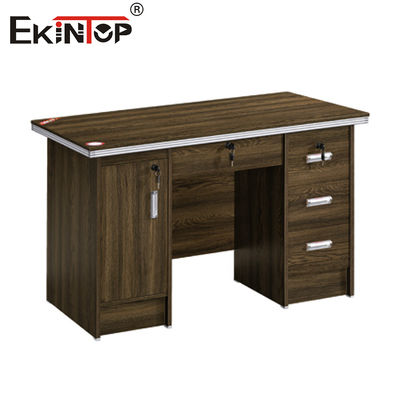 Ekintop Cheap Price Principal Desk Office Table Antique Simple Office Desk Black