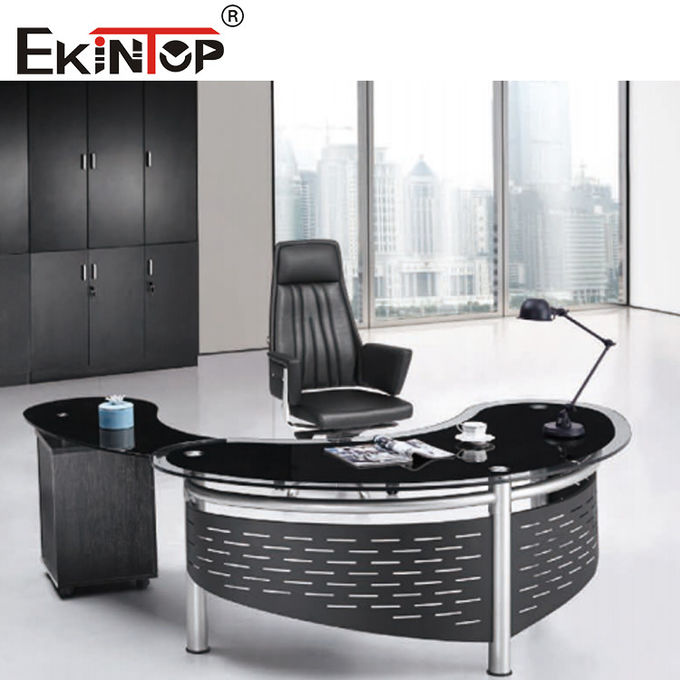 bureau supérieur en verre d'ordinateur