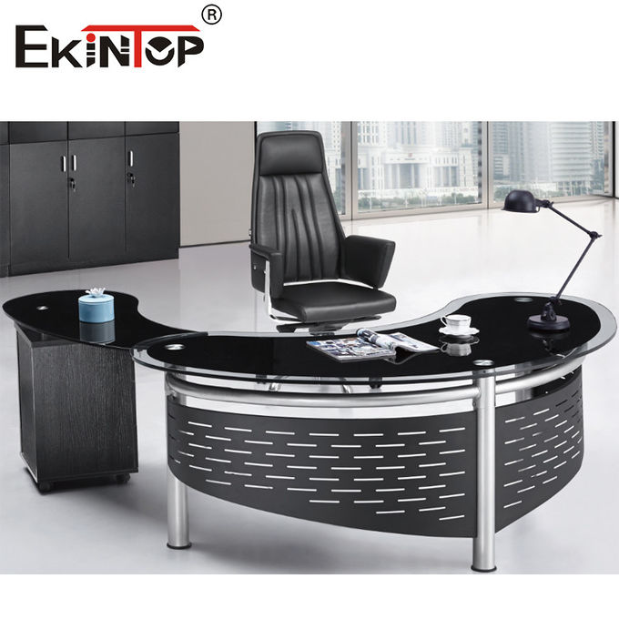 bureau supérieur en verre d'ordinateur